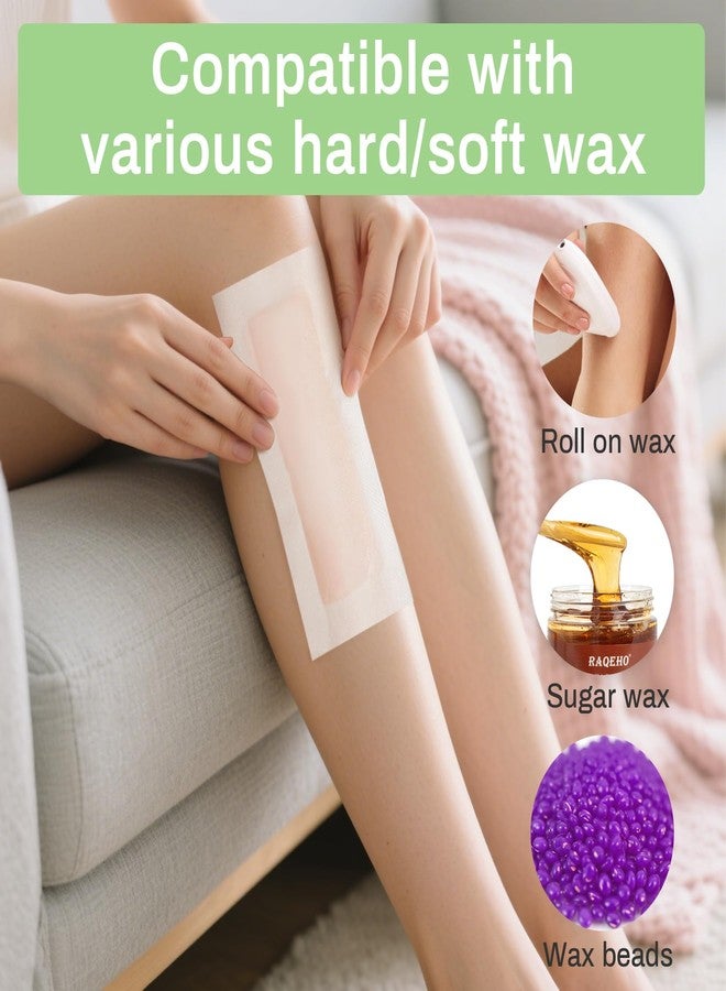 RAQEHO 150 Non Woven Wax Strips - 2.7x7.8" Large Wax Paper Sheets For Waxing Sugar Soft Hard Beads Hair Removal Bikini Eyebrow Lip Armpit Leg Face Body Women Men Home Esthetician Essentials Supplies - Image 3